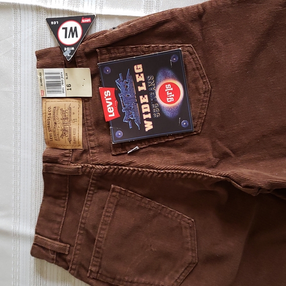 Levi's NEW 565 Wide Leg Jeans Girls Slim Microvelvet Cotton RARE🎉 USA 🎉HP🎉 - Picture 7 of 16